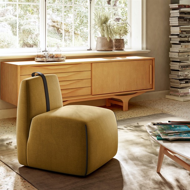 Natuzzi bijzetzeteltje GAIA zonder armen - 0